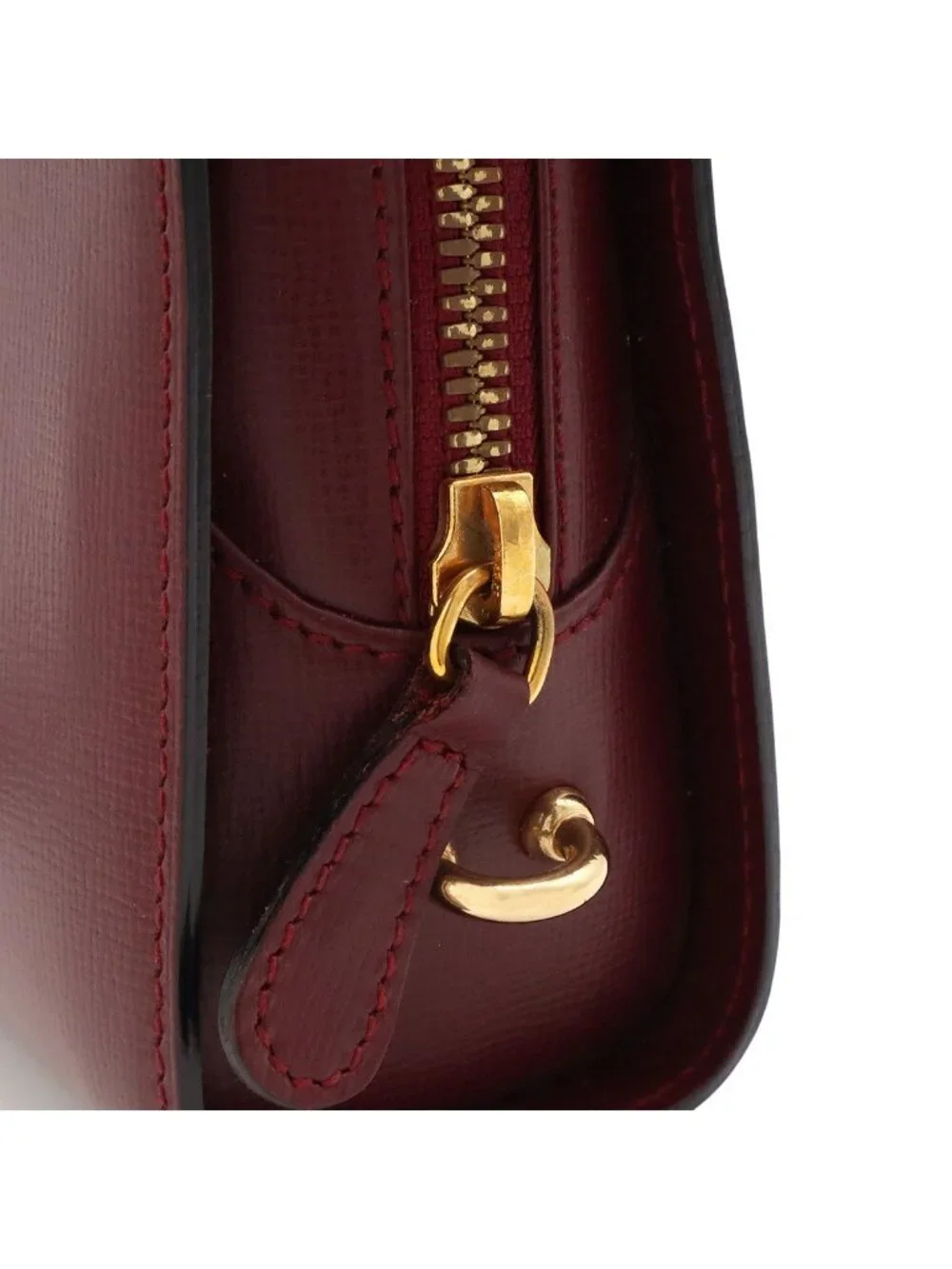 Cartier Must Line Clutch Leather Bordeaux Red Gold